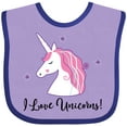 thumbnail image 3 of Inktastic Unicorn Girls Cute Fantasy Girls Baby Bib, 3 of 4