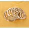 thumbnail image 3 of Sunsoul by Touchstone Indian Bollywood Desire Finely Twisted Handcrafted Beaten Metal Dramatic Look Designer Jewelry Slip In Spiral Bracelet In Silver Tone For Women., 3 of 6