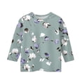 thumbnail image 4 of XADYUY Girls Tee Shirts 10-12 Crewneck Vintage Floral Graphic Tshirt 3/4 Sleeve Toddler Girls T-Shirts Summer Fashion Cotton Loose Toddler Tops Girls 14-16 Years,Light Gray, 4 of 4