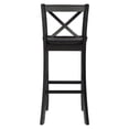 thumbnail image 5 of Linon Torino 30" Cross-Back Indoor Wood Bar Stool, Black, 5 of 9