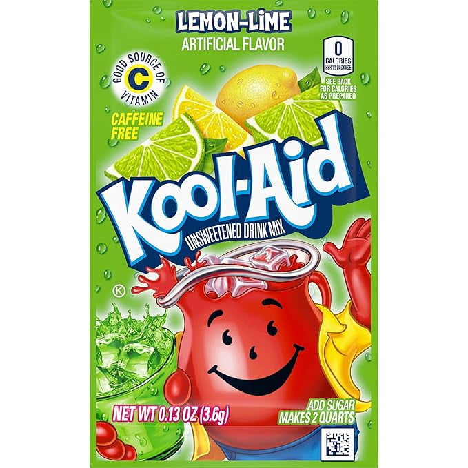 Kool-Aid Unsweetened Drink Mix Variety Pack, Assorted Fruity Flavors (Tropical Punch, Cherry, Blue Raspberry Lemonade, Strawberry & Lemon-Lime) Party & Family Drink - 30-Pack Bundle