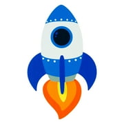 Hello Hobby Wood Rocket Shape, Pre-Painted, 4 in. x 4 in.