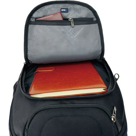 Swissdigital Design - Terabyte TSA-friendly Backpack with USB Charging port/RFID protection and fits up to 15.6" laptop - Black