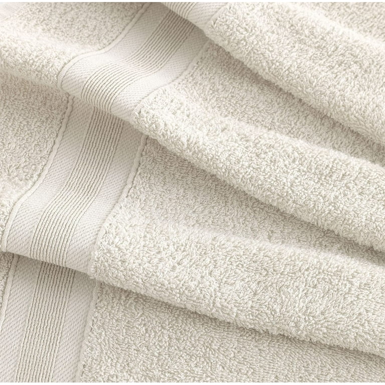 TENSTARS Silk Hemming Bath Towels for Bathroom Clearance - 27 x 55
