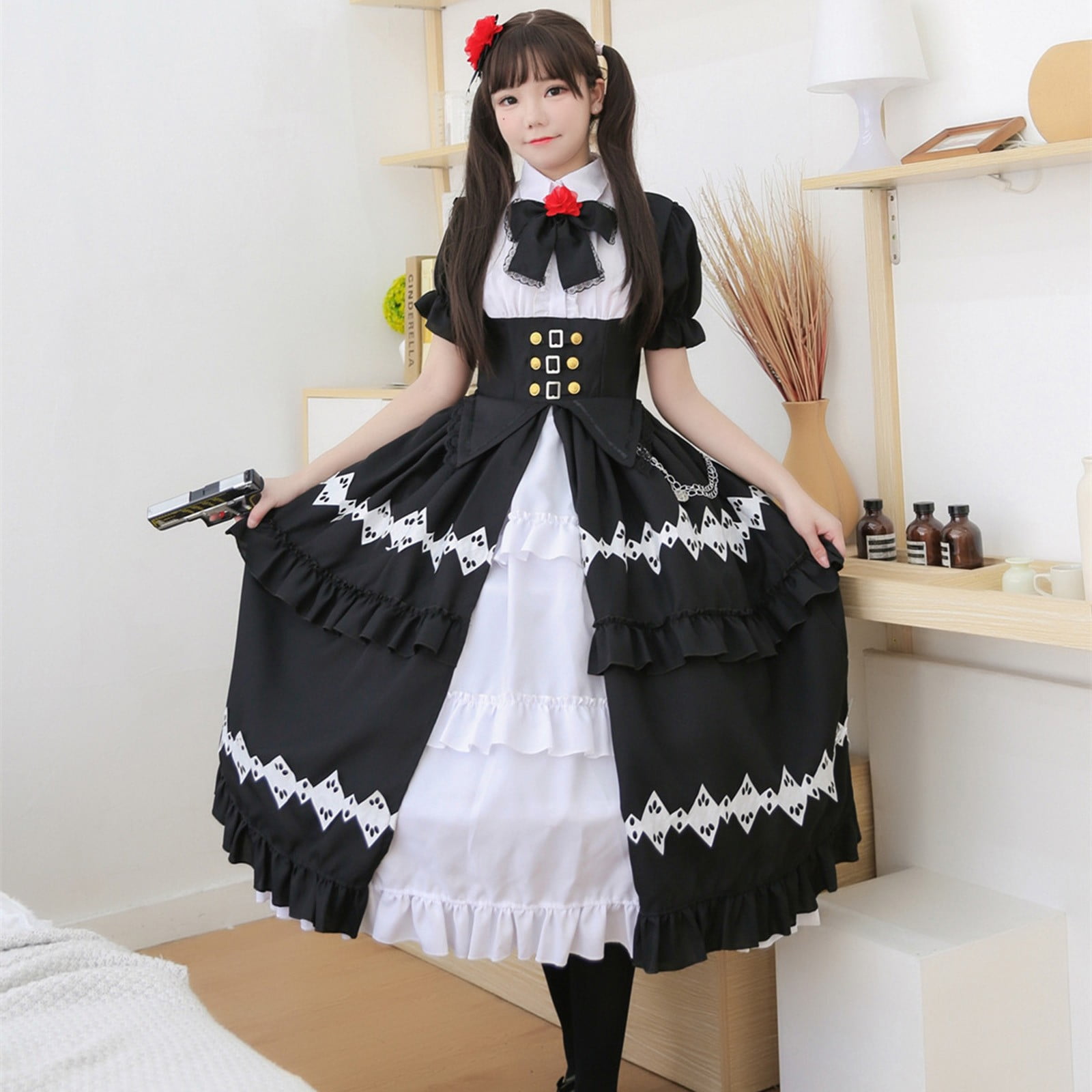 Lolita Maid Dress Girls Women Lovely Maid Cosplay Anime Costumes Lolita  Dresses Cafe Waitress Maid Outfit Halloween Costume | Lazada.vn