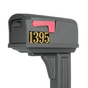 Hy-Ko 2 Vinyl Black and Gold Self-Adhesive Number & Symbol Kit, 0-9 Included