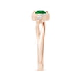 thumbnail image 3 of ANGARA Natural Solitaire Emerald Bypass Promise Ring with Diamond Accents in 14K Rose Gold for Women (Size-4mm) | May Birthstone, Birthday, Anniversary, Jewelry Gift for Women | Natural Emerald Ring, 3 of 9