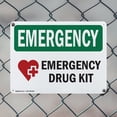 thumbnail image 5 of (2 Pack) Drug Kit With Symbol OSHA Emergency Sign 18 Inch X 12 Inch Indoor / Outdoor Rust-Free Aluminum Metal Signs for Workplace, Workshop, and Construction Site, Made in the USA, 5 of 8