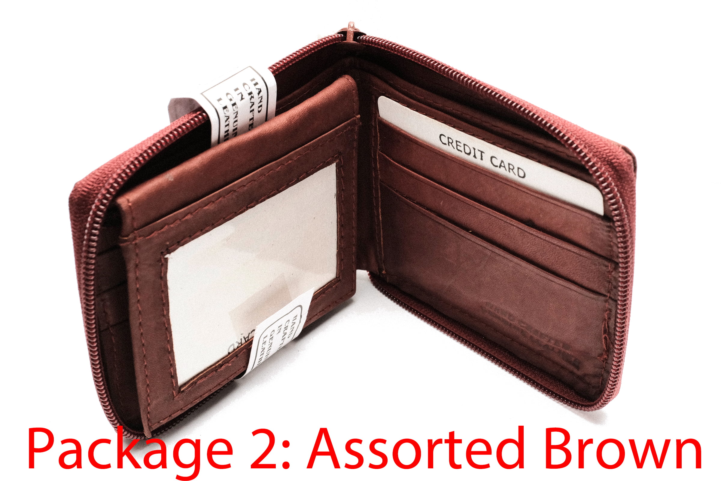 Man's wallet leather Tri-fold wallet 12 Cards billfolds ID New Billfold wallet. 