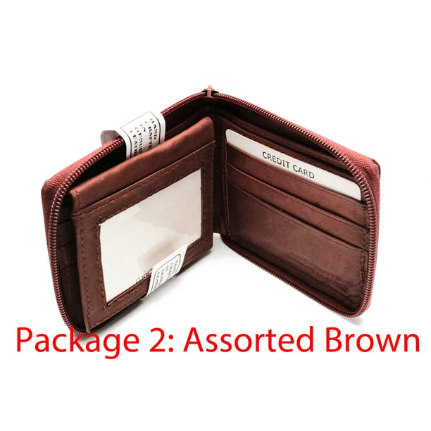 Men's Wholesale lot of 12 Mens Bifold Trifold Leather Wallets 4.5 x 3.5  inches - Walmart.com