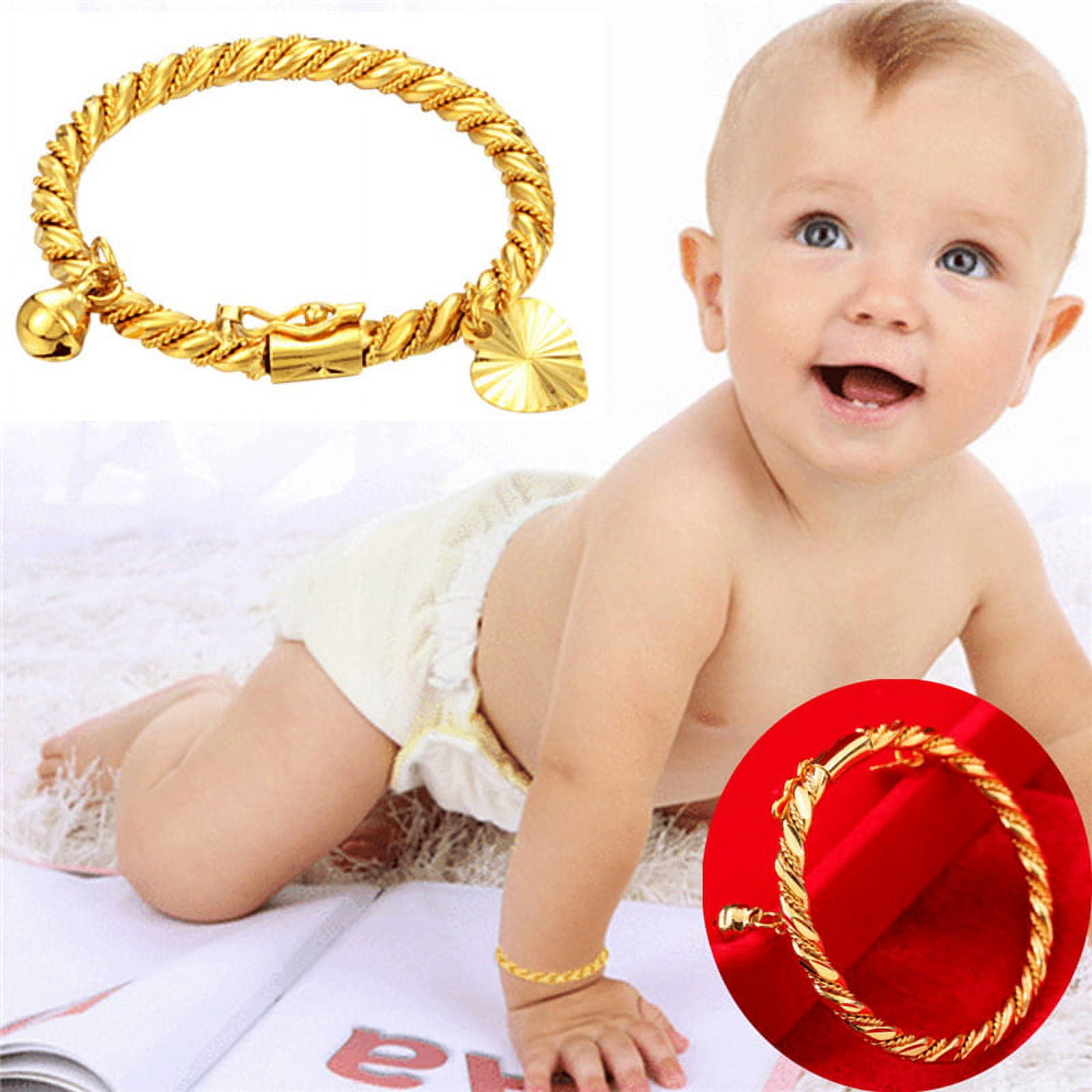 22K Gold Baby Bracelets | Baby bracelet, Gold bracelet for women, Gold  jewelry gift