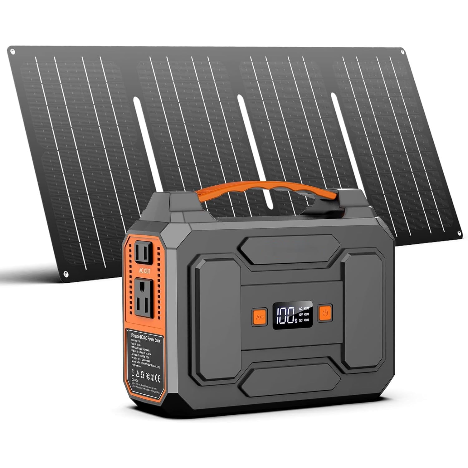 SinKeu 100W Portable Power Station 146Wh Laptop Phone Charger with 30W Solar Panel kit Solar Generator for Camping