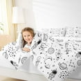 thumbnail image 4 of Homewish Cartoon Rocket 3-Piece Full Size Comforter Sets for Preppy Children Boys,Outer Space Bedding Comforter Set,Universe Galaxy Planet Lightweight Bedding Sets,Ultra Soft Home Decor,Reversible, 4 of 8