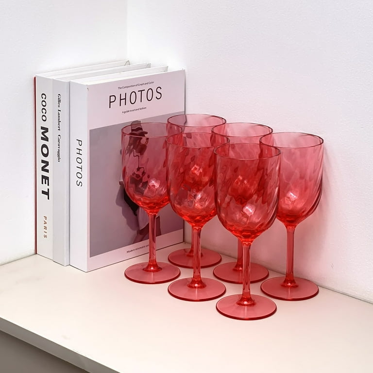 15 Ounce Plastic Wine Glasses Set Of 6,Unbreakable Acrylic Wine Glasses,Reusable  Colored Plastic Goblets Stackable,Dishwasher Safe Bpa Free Ideal For  Parties - Walmart.com