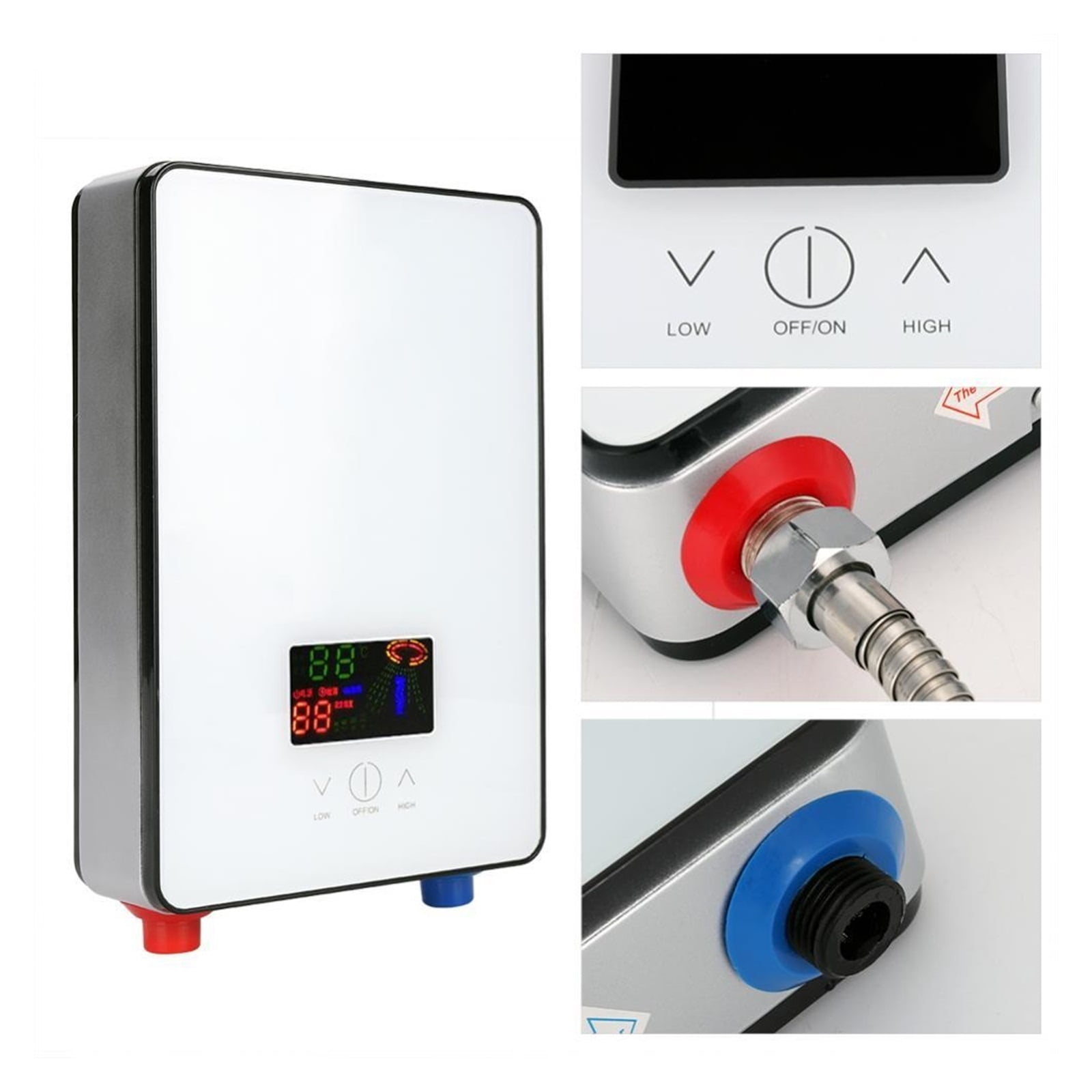 Hot Water Heater Electric 6500W Tankless Instant Boiler Bathroom Tankless Shower Set Thermostat Safe Intelligent Automatica ,Energy Saving