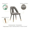 thumbnail image 4 of Manhattan Comfort Neda Dining Chair with Solid Wood Frame in Gray, 4 of 9