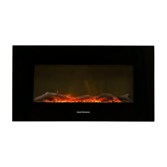 Calefactor Heat Wave Eléctrico Tipo Chimenea Negro