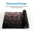 thumbnail image 5 of Rose Gold Glitter Black Gaming Mouse Pad, Extended Large Mouse Mat Desk Pad, Desk Mat XL Mouse pad, 3mm Thick Long Non-Slip Rubber Base Mice Pad, 31.5 X 11.8 Inch, 5 of 6