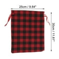 thumbnail image 2 of Unique Bargains 1 Pc Plaid Drawstring Bag Red Cotton Cloth, 2 of 5