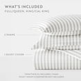 thumbnail image 3 of Duvet Cover Set - Ultra Soft & Breathable - Light Gray Rugged Striped for Twin Size Bedding by Comfort Canopy, 3 of 11