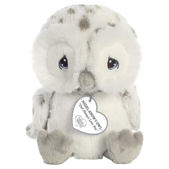 Aurora - Small White Precious Moments - 7.5" Nigel Snowy Owl - Adorable Stuffed Animal