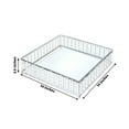 thumbnail image 2 of Efavormart Square Crystal Cake Stand with Hanging Beads and Glass Top – 14" Silver Metal Dessert Display Tray, 2 of 4