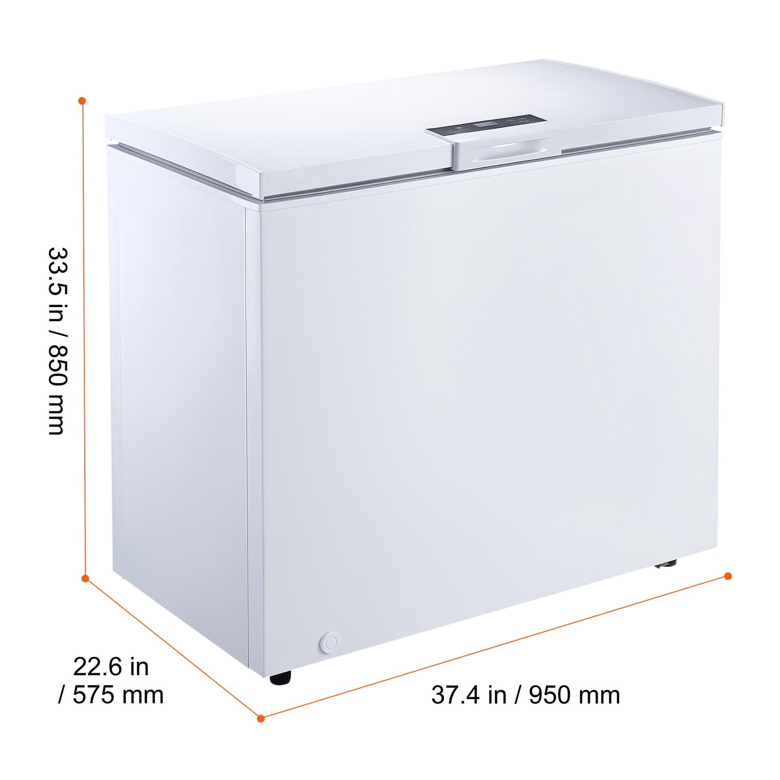 KFFKFF 6.7 Cu.ft Compact Chest Freezer, Free-Standing Deep Freezer with Top-Opening Door, Includes 2 Removable Baskets & Adjustable Temperature Control - Energy Efficient, Quiet Operation, White