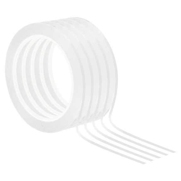 1/8" x 72 Yards Whiteboard Tape, 5 Pack Thin Dry Erase Tape, White