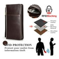 thumbnail image 2 of Contact's Genuine Leather Travel Passport Holder For Family RFID Blocking Fit up 4 Passports (Coffee), 2 of 7