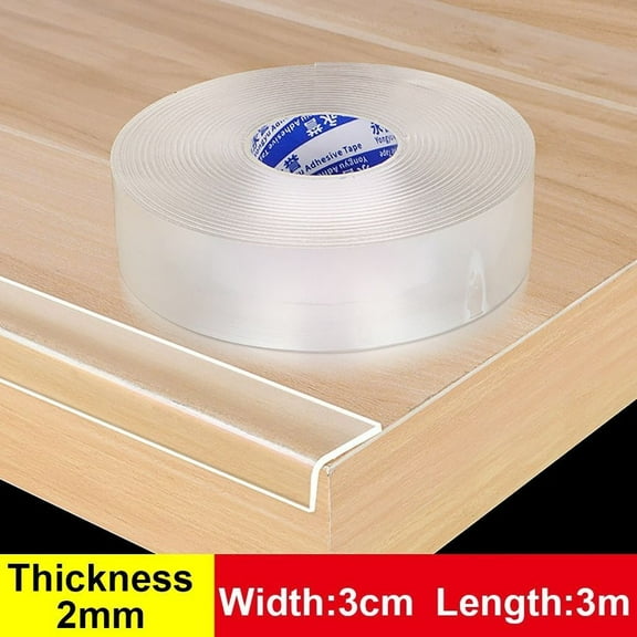 Soft Self Adhesive Baby Safety Thickened Table Edge Guard Tape Collision Proof Protective Strip Furniture Corner Bumper 2MMX 3CM X 3M