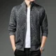 thumbnail image 2 of Cárdigan de punto con bolsillos para hombre, abrigos de manga larga, ropa popular coreana, suéter para hombre, corte holgado, ropa de calle original informal, 2 of 5