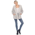thumbnail image 4 of White Mark Women's Plush Hooded Cardigan with Pockets, 4 of 6