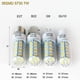thumbnail image 1 of Bombillas LED de maíz, Base de tornillo, ampolla 5730 SMD, para el hogar, dormitorio, lámparas de mesa, 5 piezas, 5W, 7W, 9W, 12W, 15W, 25W, E27, E14, B22, G9, GU10, 220V, 1 of 4
