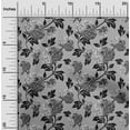 thumbnail image 2 of oneOone Cotton Cambric Gray Fabric Floral Craft Projects Decor Fabric Printed By The Yard 56 Inch Wide, 2 of 5