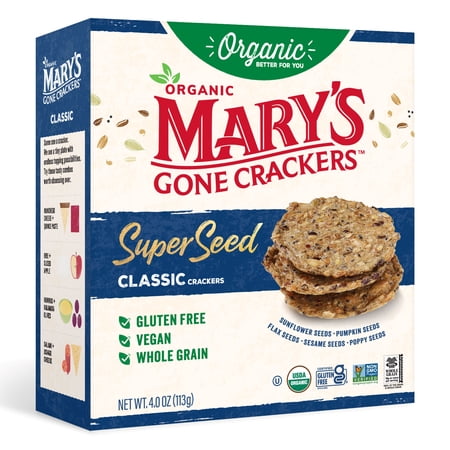 Mary’s Gone Crackers Super Seed Organic  Gluten Free Classic Crackers  4 oz