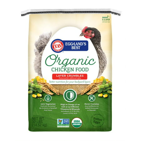 Eggland's Best Organic Egg Layer Crumbles Chicken Food, 32 (Best Chicken Feed For Egg Production)