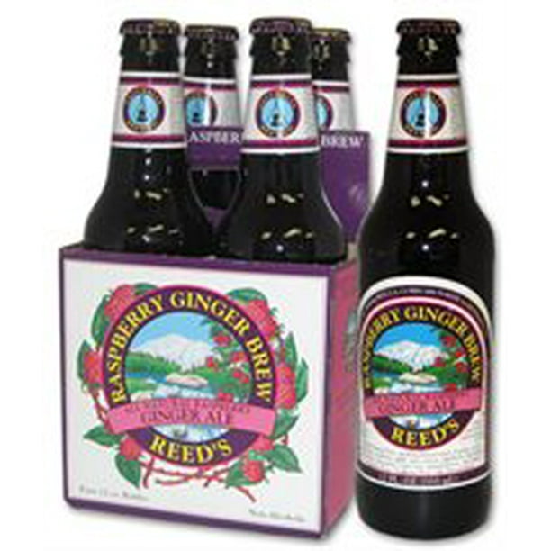 Reed's Ginger Beer Ginger Brew Raspberry Case of 6 12 Fl oz