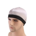 thumbnail image 4 of Beanie Breathable Elastic Multicolor Wave Caps Solid Color Multicolor Durag Cap Men Durag Hats KHAKI, 4 of 8