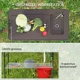 thumbnail image 6 of Outsunny Folding Fish Cleaning Table with Sink, Outdoor Fillet Table for Picnic Beach Patio, Tan, 6 of 10