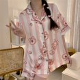thumbnail image 1 of Pijamas de dibujos animados Kawaii Sanrios Anime MyMelody Cinnamoroll Kuromi para mujer, cárdigan de manga corta con estampado de verano, conjunto de ropa para el hogar, regalo, 1 of 4