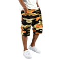 thumbnail image 2 of Awwp Men's Camo Cargo Shorts Lightweight Quick Dry Polyester Shorts Elastic Waist Casual Multi-Pocket Breathable Summer Outdoor Hiking Work Shorts White Size: M, 2 of 5