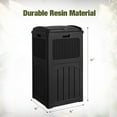 thumbnail image 6 of 33 Gallon Outdoor Trash Can with Dual Lid, Heavy Duty Waterproof Resin Garbage Bins Outside, Hideaway Waste Bins for Patio, Outside Pool, Backyard and Deck, 6 of 7
