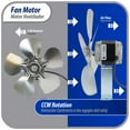 thumbnail image 6 of Appli Parts APFM-341E 34W refrigeration condenser and evaporator motor 115V 60Hz 1.5A 1450rpm includes base and 12in aluminum Fan Blade CCW shaft end Universal fit, 6 of 9