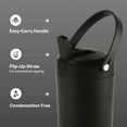 thumbnail image 3 of TAL Stainless Steel Hudson Tumbler with Flip-Up Straw 30oz, Black, 3 of 9