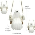 thumbnail image 6 of Halloween Cute Swing Ghost, Swing Ghost Statue Outdoor Halloween Decor, Resin Ghost Figurine, Resin Swing White Ghost Statue, Funny Halloween Hanging Swing Ornaments for Garden Patio Lawn Yard (1pcs), 6 of 7