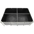 thumbnail image 1 of KFFKFF Canvas Fish Pond, 470 Gal Above Ground Fish Pond, PVC Koi Tank with Clear Viewing Panel, Rectangular Goldfish Tank with Stainless Steel Frame & Drain Valve, 1 of 9