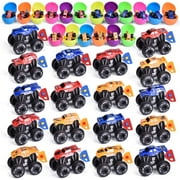 Fun Little Toys 18 Pcs Easter Eggs with Car Toys Inside for Easter Basket Stuffers, Mini Pull Back Car Toys for Kids Easter Gifts, Easter Egg Fillers