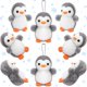 thumbnail image 1 of Llavero de peluche Skylety Penguin, 10 cm, 8 unidades, gris, 1 of 6