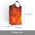 Gaeub Tennis Ball In Fire Print 50L Large Laundry Hampers with Handles