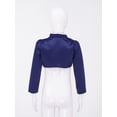 thumbnail image 3 of TiaoBug Wedding Flower Girls Shurg Bolero Cardigan Long Sleeve Princess Dress Cover-Up 3-12 Navy Blue 10, 3 of 7